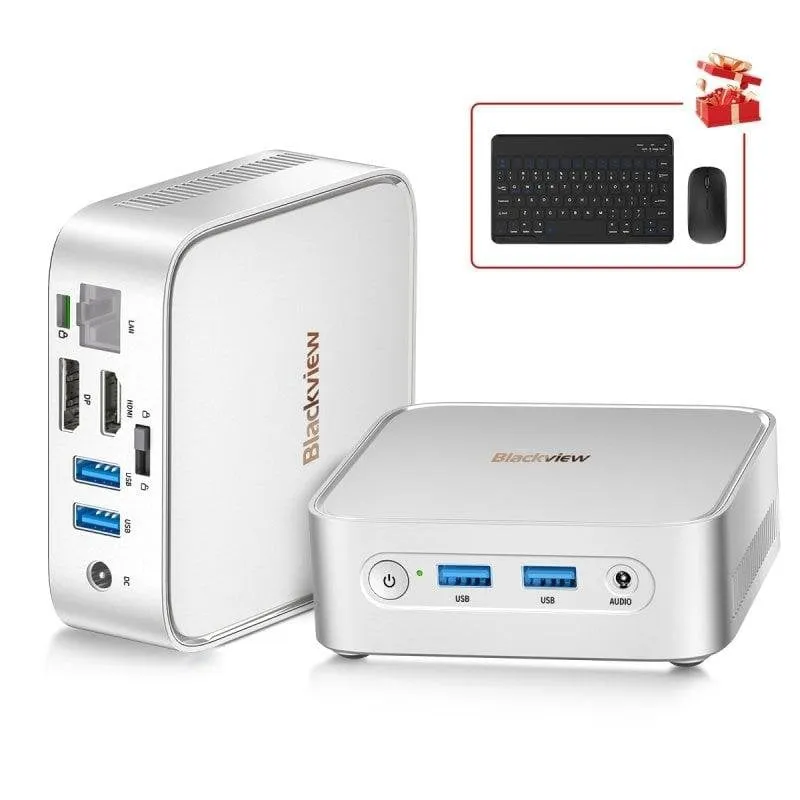 Mini PC Blackview MP50 AMD Ryzen 5 3500U 16GB 512GB SSD Radeon Vega 8 Windows 11 Pro Argento - immagine 1