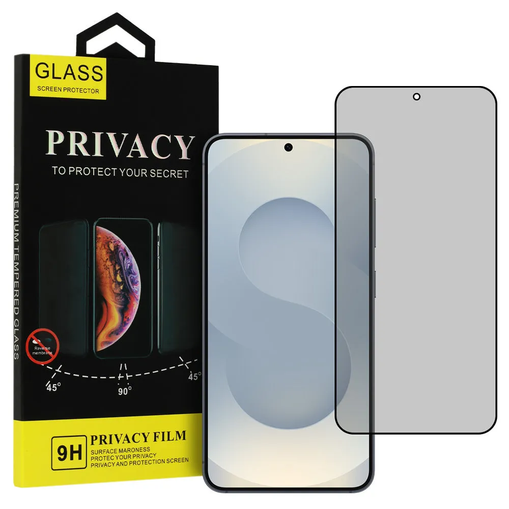 Pellicola protettiva per schermo Privacy OEM Shield Screen per Samsung Galaxy S25 S931, Vetro temperato, Full Glue - immagine 1
