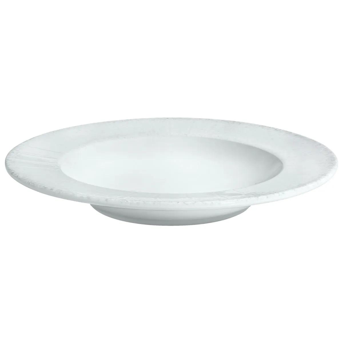 6x VEGA Piatto Caju fondo, con bordo; 300 ml, 23 cm (Ø); bianco/grigio; rotonda; 6 pz. / Pacco - immagine 1