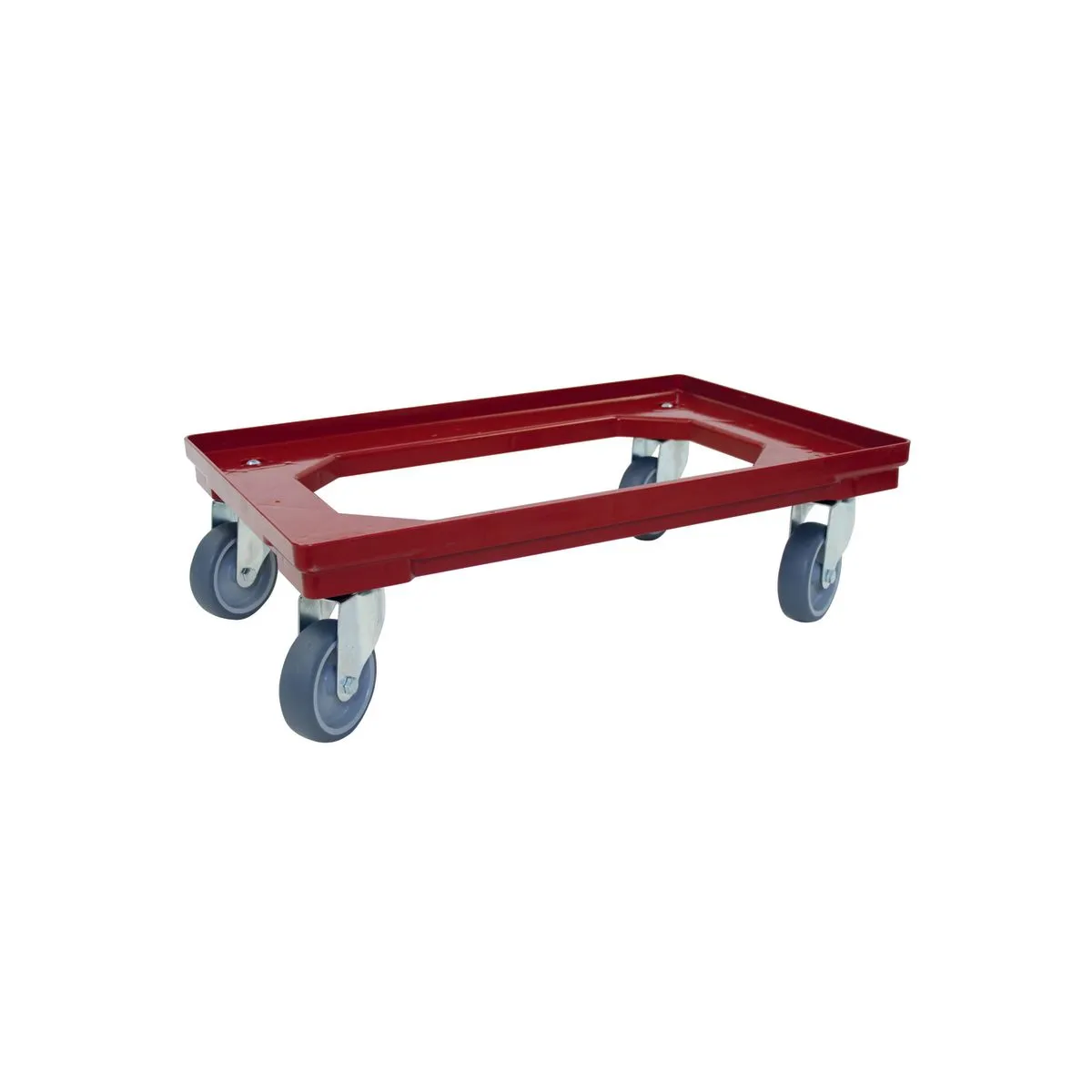Schneider Carrello di trasporto in acciaio inox per TOP-Box gastronorm 1/1; GN 1/1, 61x41x18 cm (LxLxH); rosso - immagine 1