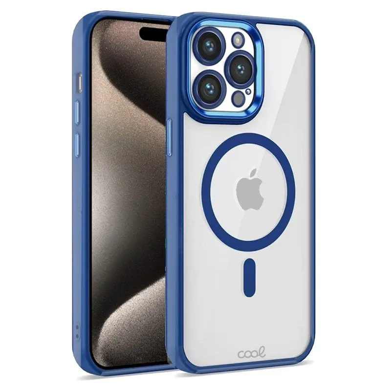 Custodia magnetica trasparente e cool con bordo marino per iPhone 15 Pro Max - immagine 1