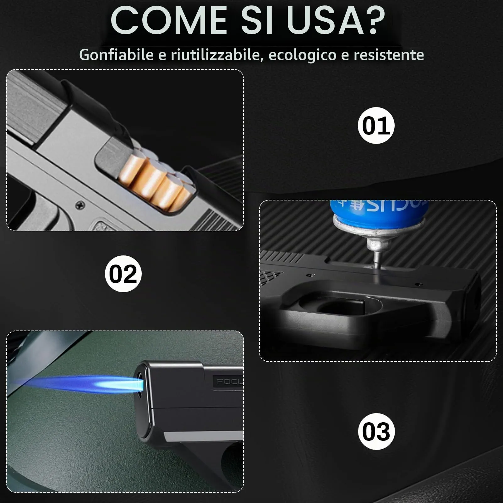 Portasigarette 2 in 1 con accendino - immagine 4