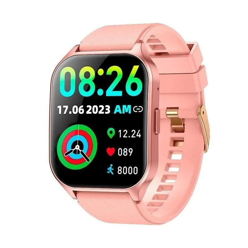 Cool Smartwatch Curved Bluetooth 49mm AMOLED Rosa IP67 SpO2 Cardio Sonno Pressione - immagine 1