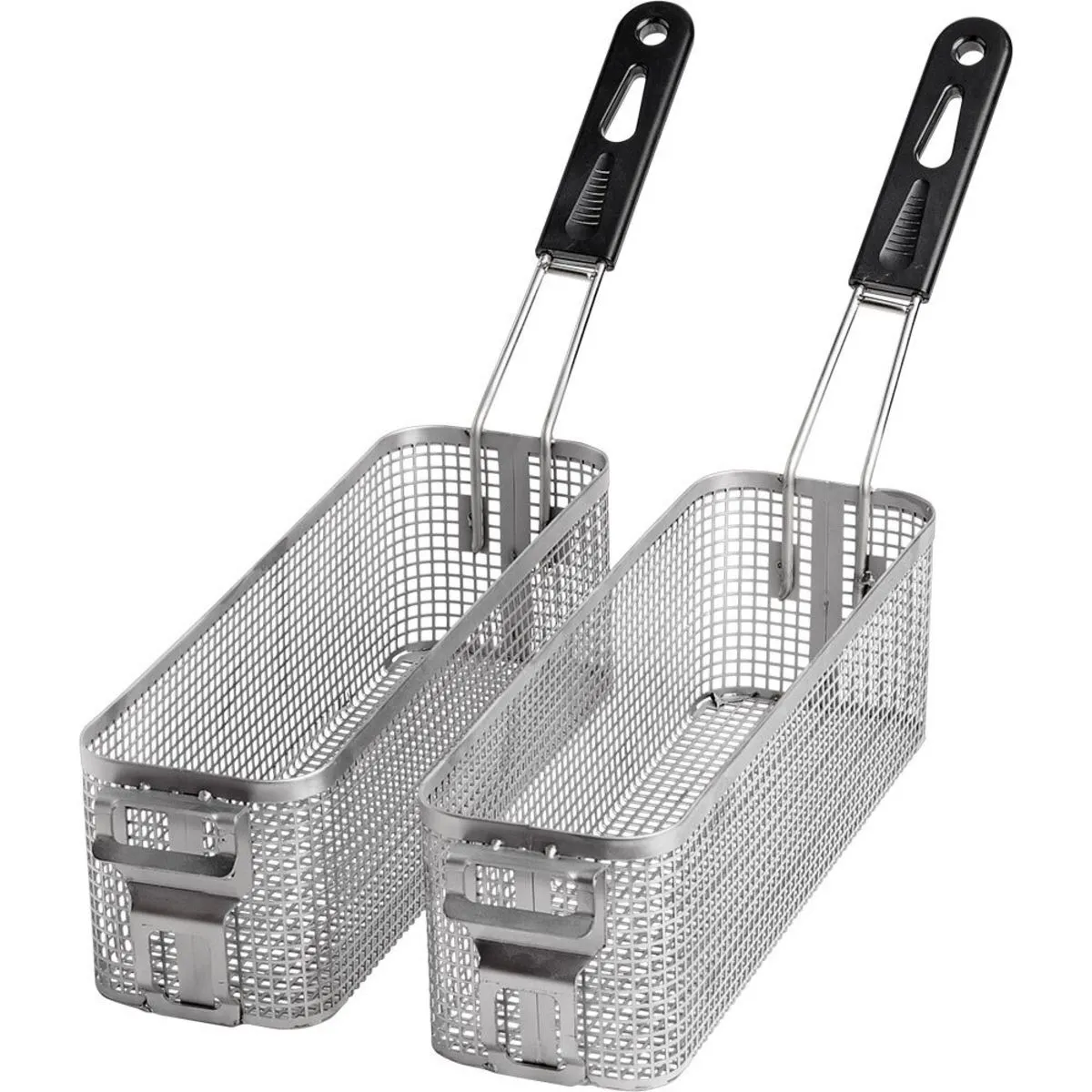 Stalgast Confezione da 2 cestelli per friggitrici da 10 litri ; 10.5x35x11 cm (LxPxH); argento/nero - immagine 1