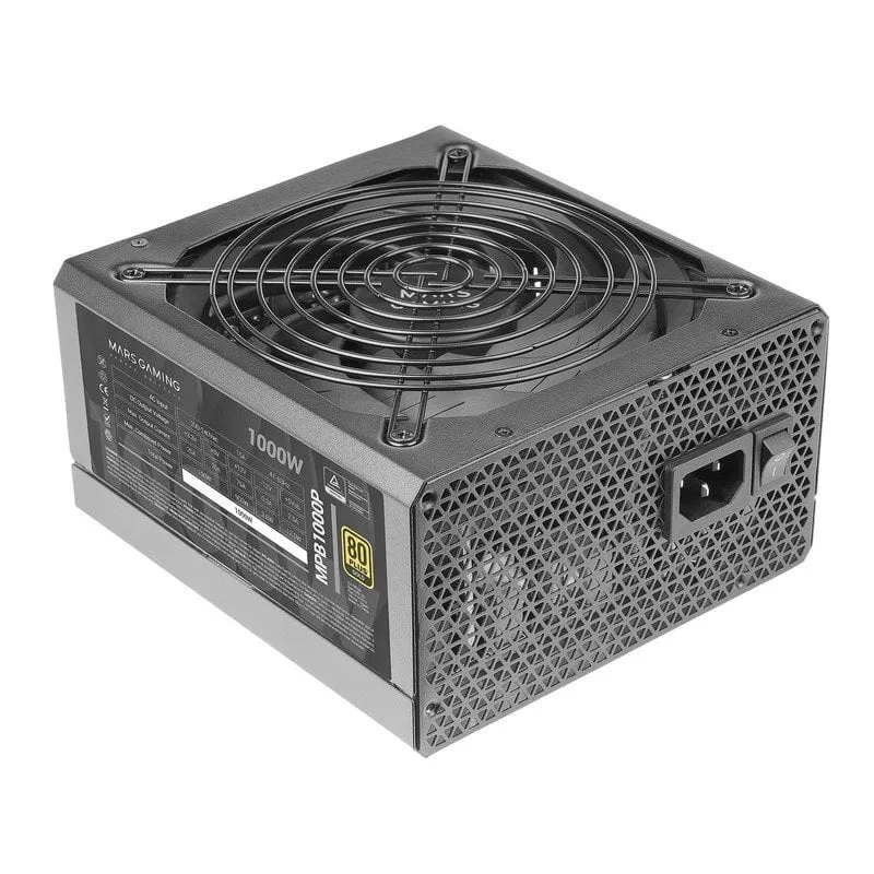 Mars Gaming MPB1000P Alimentatore Modulare ATX 3.1 1000W 10 Anni di Garanzia 80Plus Gold Nero - immagine 1