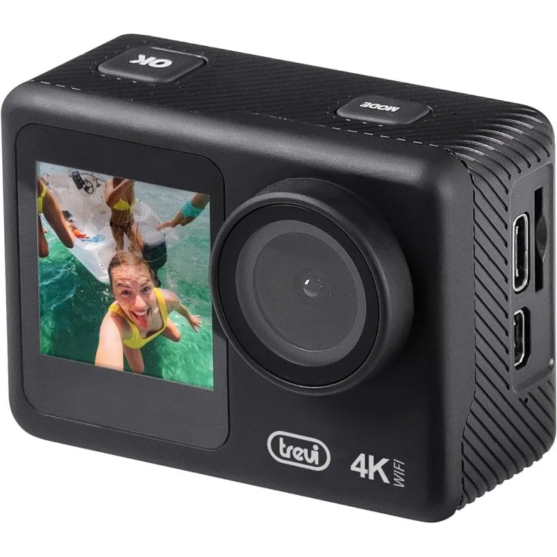 Action camera sportiva WiFi 4K con custodia subacquea da 30 m Trevi Go 2550 4K - immagine 1