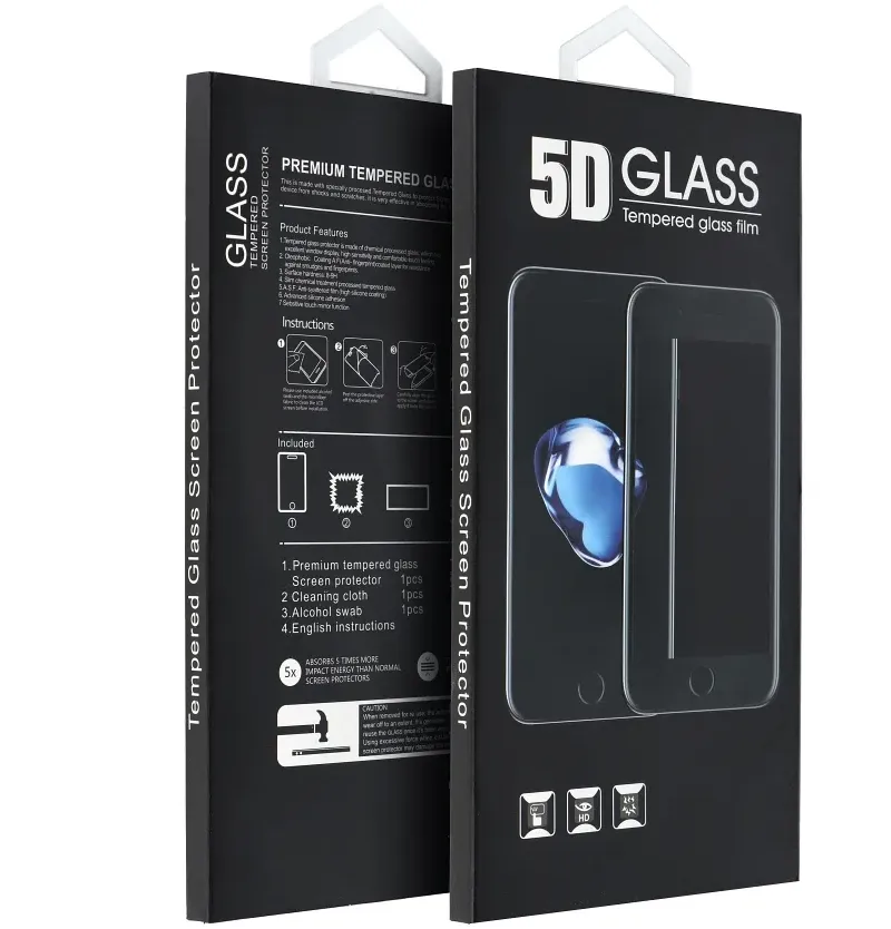 Pellicola protettiva per schermo OEM per Motorola Edge 70, Vetro temperato, Full Glue, 5D, Nero - immagine 1