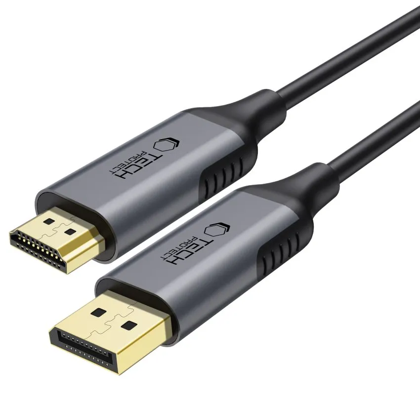 Cavo Video Tech-Protect Ultraboost, DisplayPort - HDMI, 4K, 2m, Nero - immagine 1