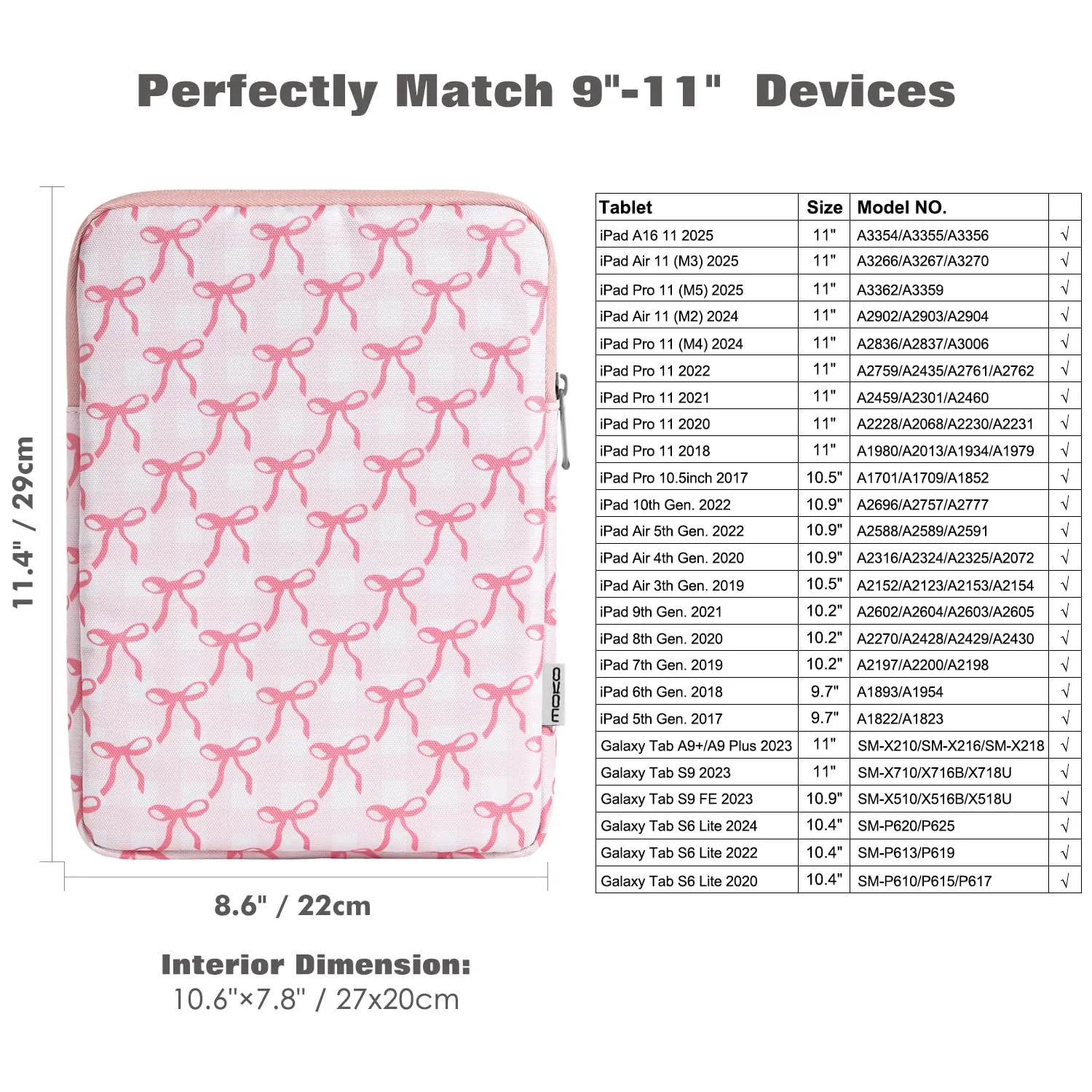 MoKo Borsa Sleeve per Tablet 9-11 Pollici, Imbottita - immagine 2