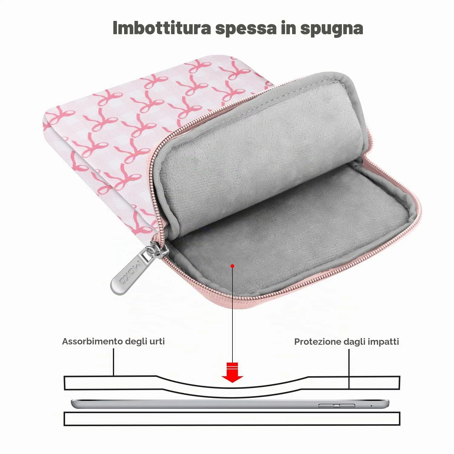 MoKo Borsa Sleeve per Tablet 9-11 Pollici, Imbottita - immagine 3