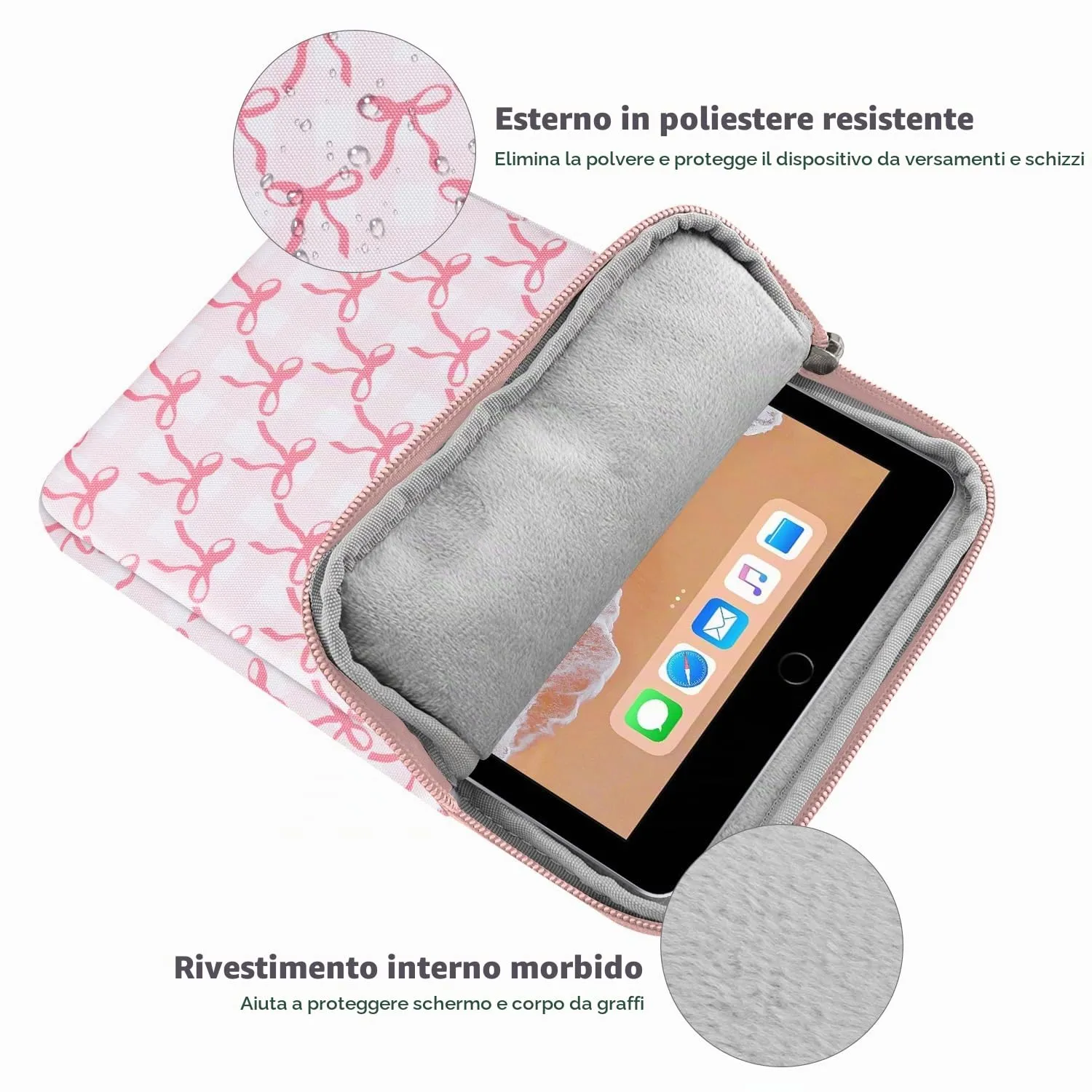 MoKo Borsa Sleeve per Tablet 9-11 Pollici, Imbottita - immagine 4