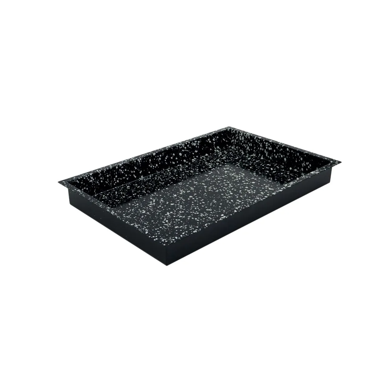 Schneider Teglia da forno gastronorm 2/3 smalto granito; 60x40x6 cm (LxLxH); nero; rettangolare - immagine 1