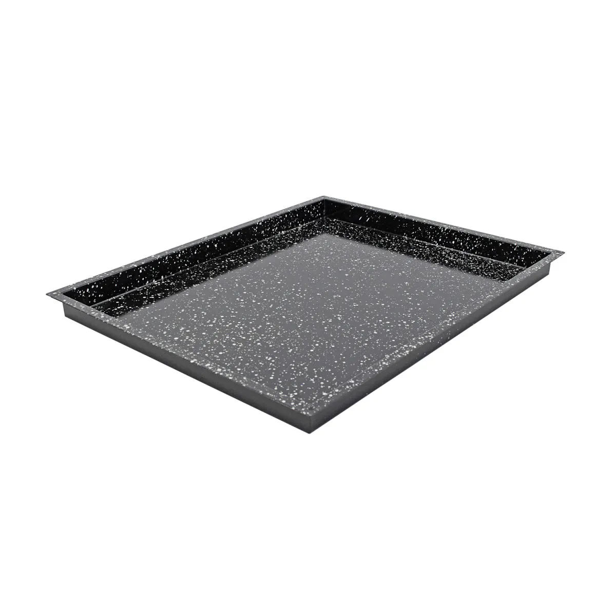 Schneider Teglia da forno gastronorm 2/3 smalto granito; GN 2/1, 65x53x4 cm (LxLxH); nero; rettangolare - immagine 1
