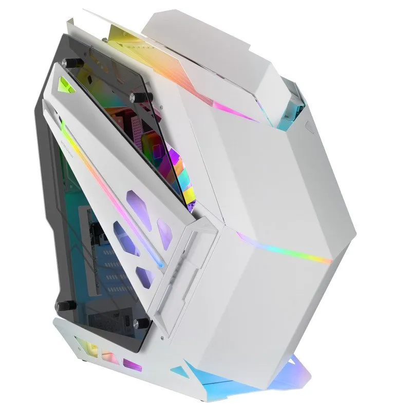 Mars Gaming Mc-titan RGB Gaming Box Xxl Atx Doppia Striscia Led Illuminazione Frontale Argb Hub Bianco - immagine 1