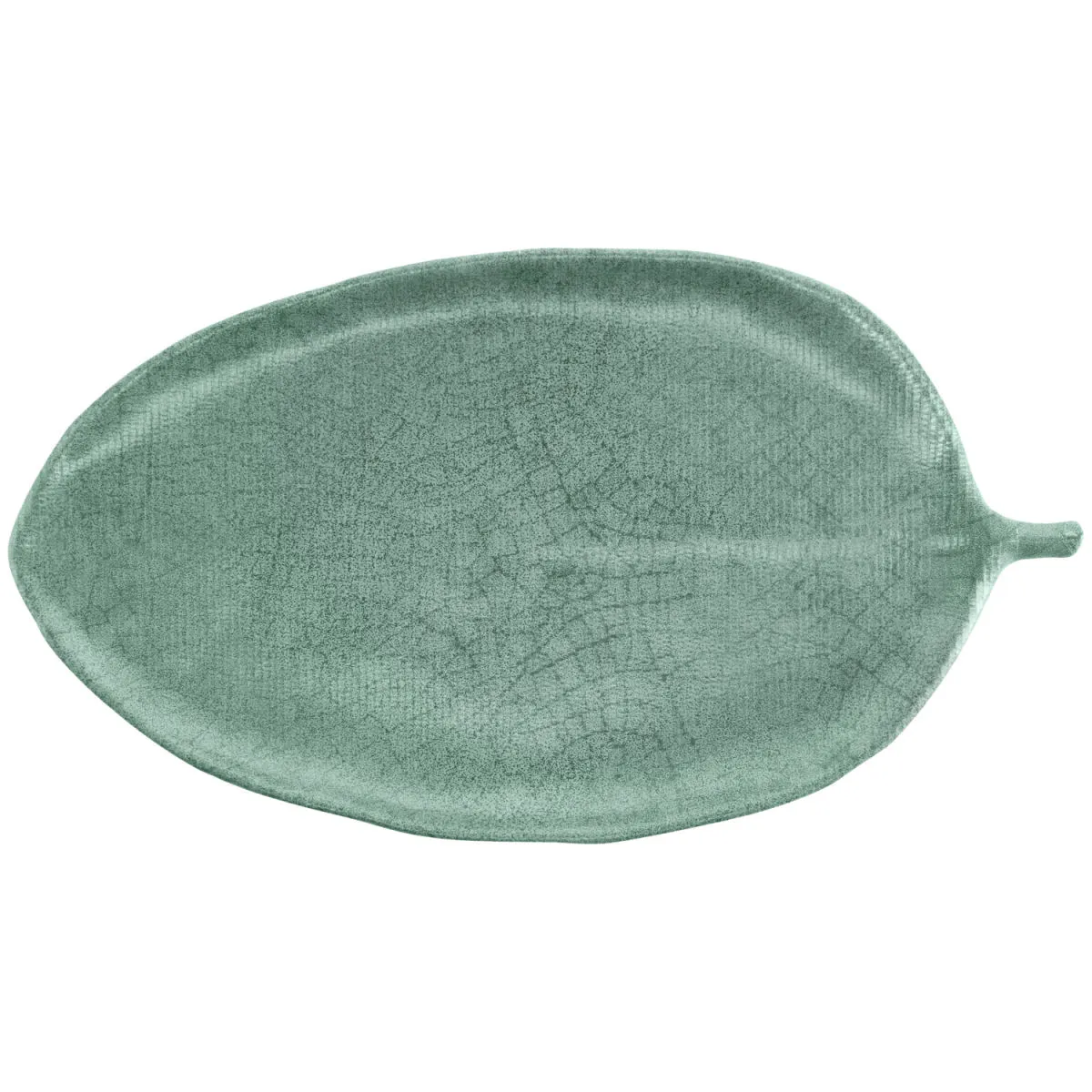 3x VEGA Piatto Tuska a forma di foglia; 46x25.4x2.5 cm (LxLxH); verde/grigio; a foglia; 3 pz. / Pacco - immagine 1