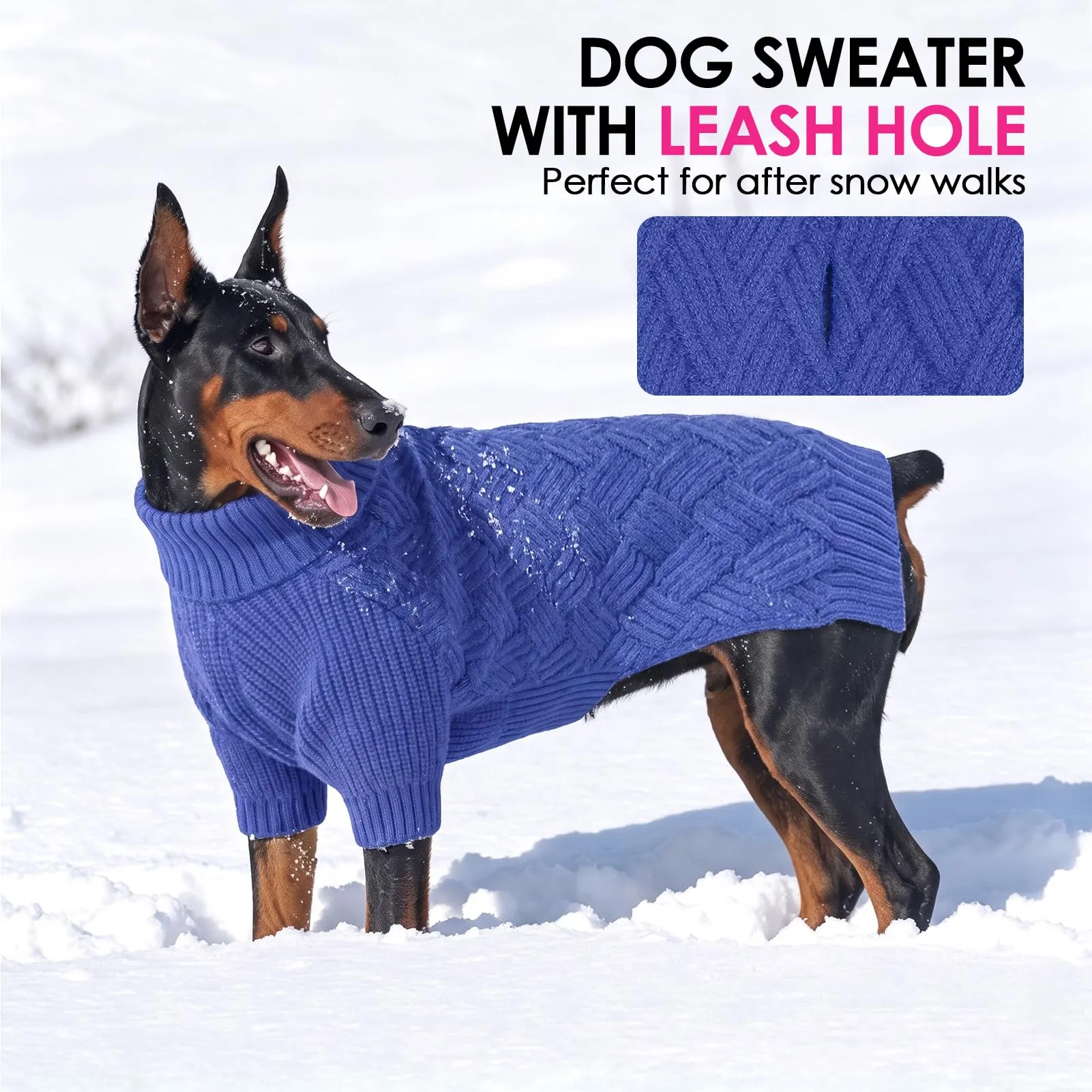 AOFITEE Maglione invernale per cani di taglia media, con collo alto - immagine 4