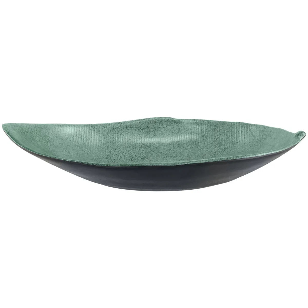 4x VEGA Ciotola Tuska a forma di foglia; 1450 ml, 37.8x22.9x7.2 cm (LxLxH); verde/grigio; 4 pz. / Pacco - immagine 1