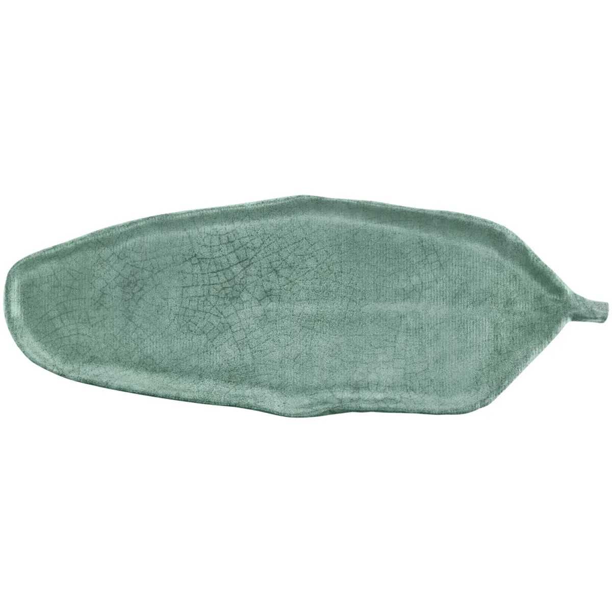 3x VEGA Piatto Tuska a forma di foglia; 64.5x24x2.5 cm (LxLxH); verde/grigio; a foglia; 3 pz. / Pacco - immagine 1