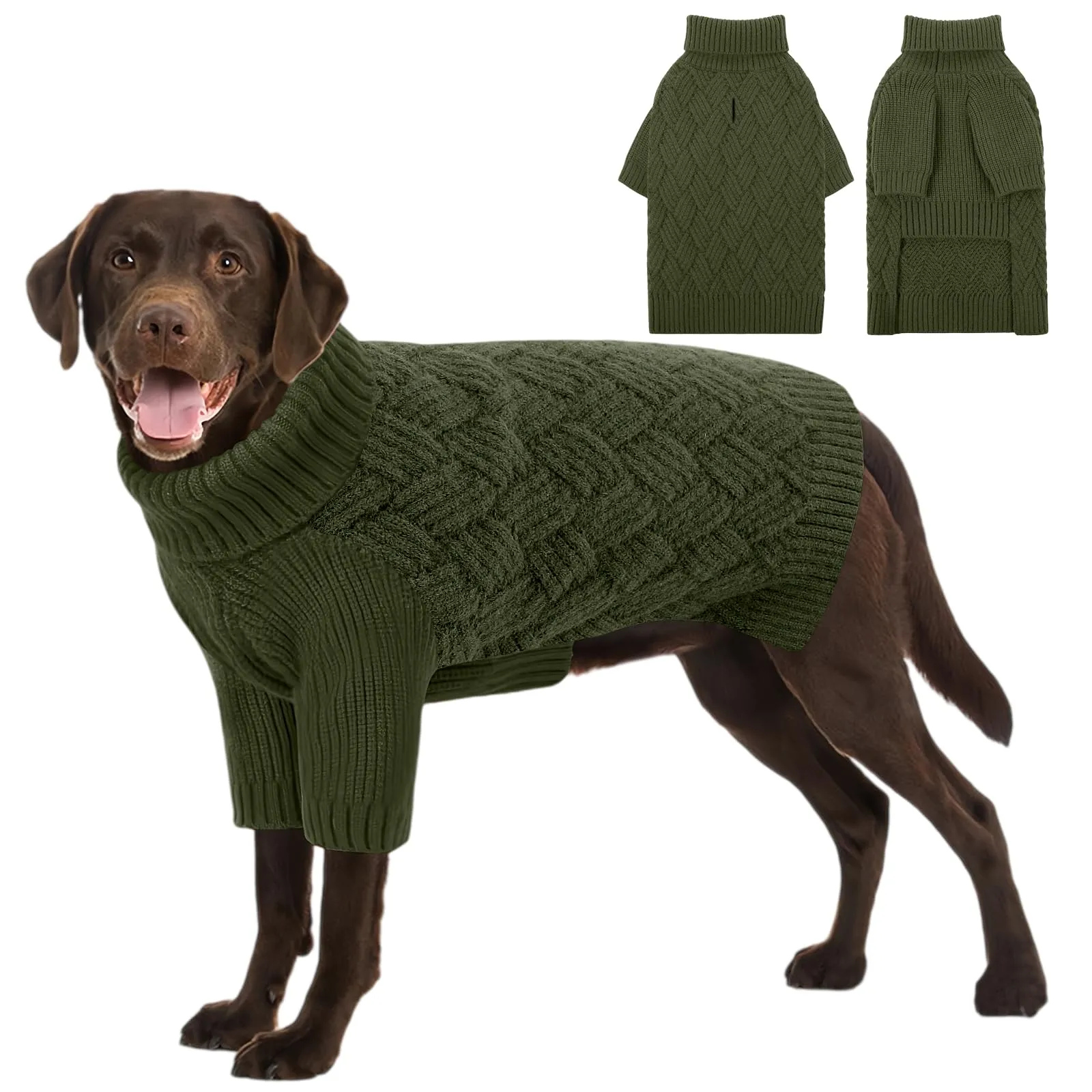 AOFITEE Maglione per cani di taglia grande, maglione caldo a collo alto - immagine 1
