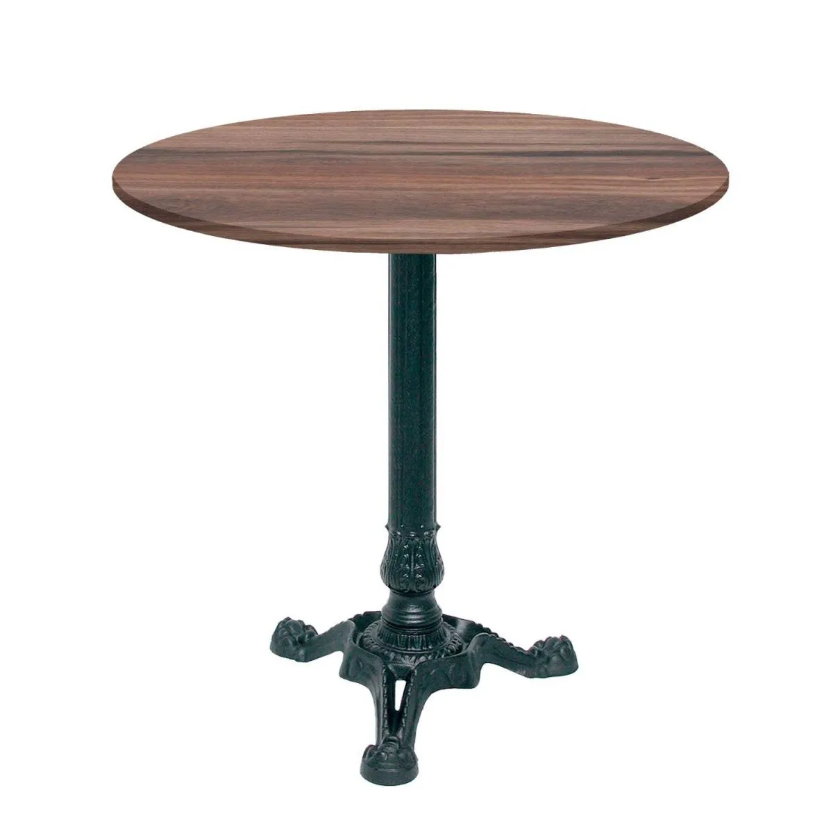 RestooTab Tavolo Bistrot rotondo - laminato pietra & legno; 70x70x75x70 cm (LxLxHxØ); quercia fumè; struttura nero; rotonda - immagine 1