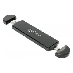 Box esterno hard disk M.2 PCIe e SATA USB C e USB A Black I CASE USB31C NGFFM2 - immagine 1