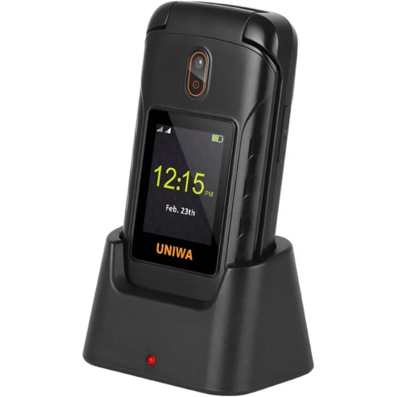 Lipa Uniwa V909T 4G 2.8" Tasti Grandi SOS Base di Ricarica Nero - immagine 1