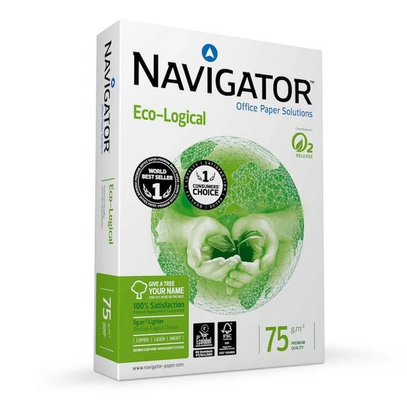 Carta ecologica Navigator A4 75 G/m Bianca 500 fogli - immagine 1
