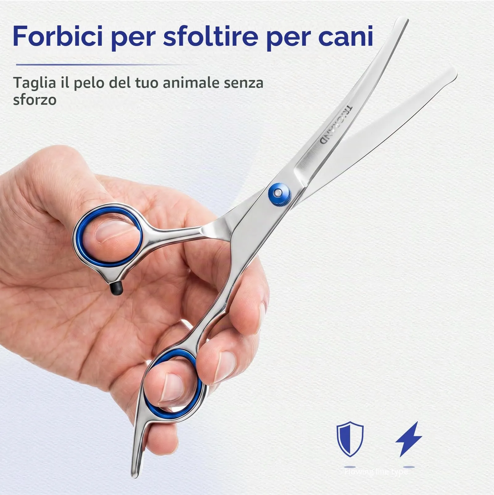 Forbici Toelettatura Cani,Punte Arrotondate Sicure,Per Faccia, Zampe,Coda - immagine 4