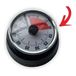 Timer cucina (8x4cm) magnetico 0-60 min Nero TIMERDELUXE - immagine 1
