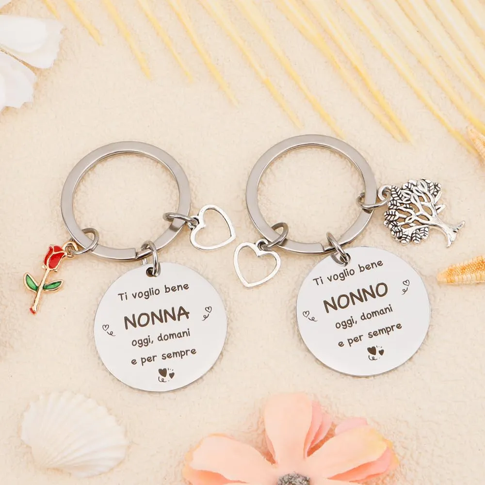 Festa Dei Nonni Idee Regalo 2pcs Portachiavi Regalo Nonni Compleanno Natale - immagine 5