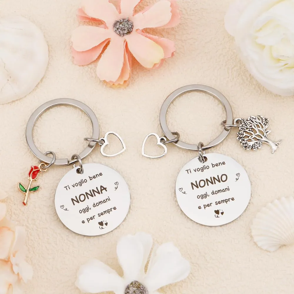 Festa Dei Nonni Idee Regalo 2pcs Portachiavi Regalo Nonni Compleanno Natale - immagine 6
