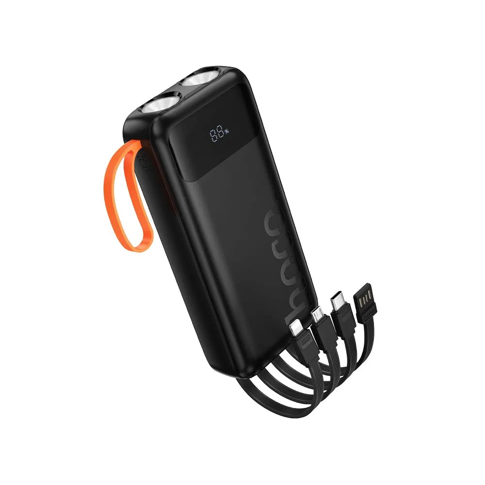 Batteria Esterna HOCO J151A, 20000mAh, 10W, 1 x Lightning - 1 x microUSB - 1 x USB-A - 1 x USB-C, Nera - immagine 1