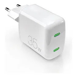 Caricabatterie USB Type-C MINIPRO 35W GaN Power Delivery Bianco PUFCMTCUSBCC35WGWHI - immagine 1