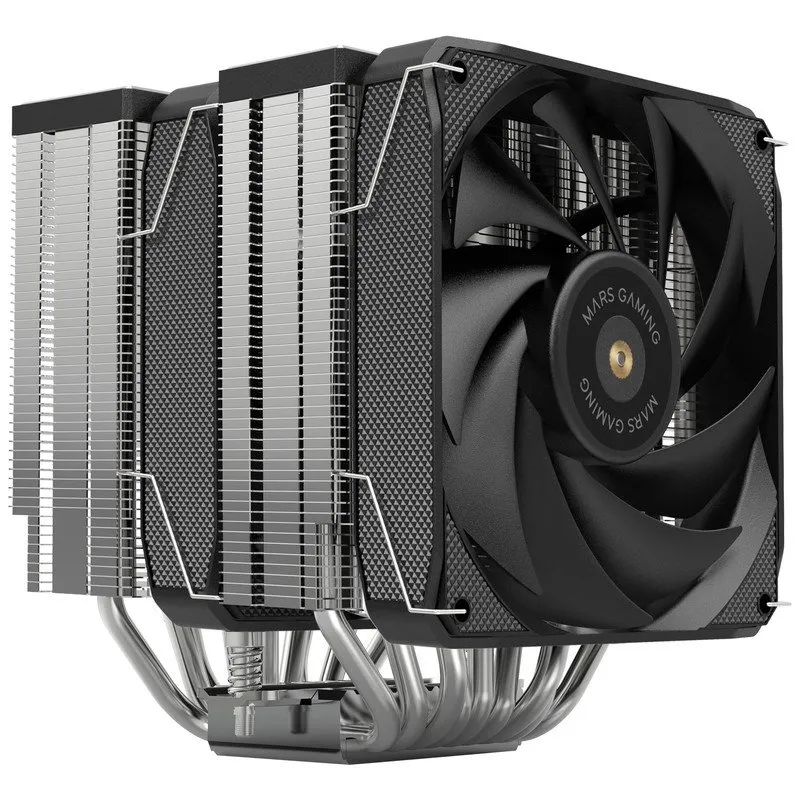 Mars Gaming Mcpu-xu9 Dissipatore CPU Double Tower Tdp 400w 2x Ventole Fdb 9 Heatpipes Bph Nero - immagine 1
