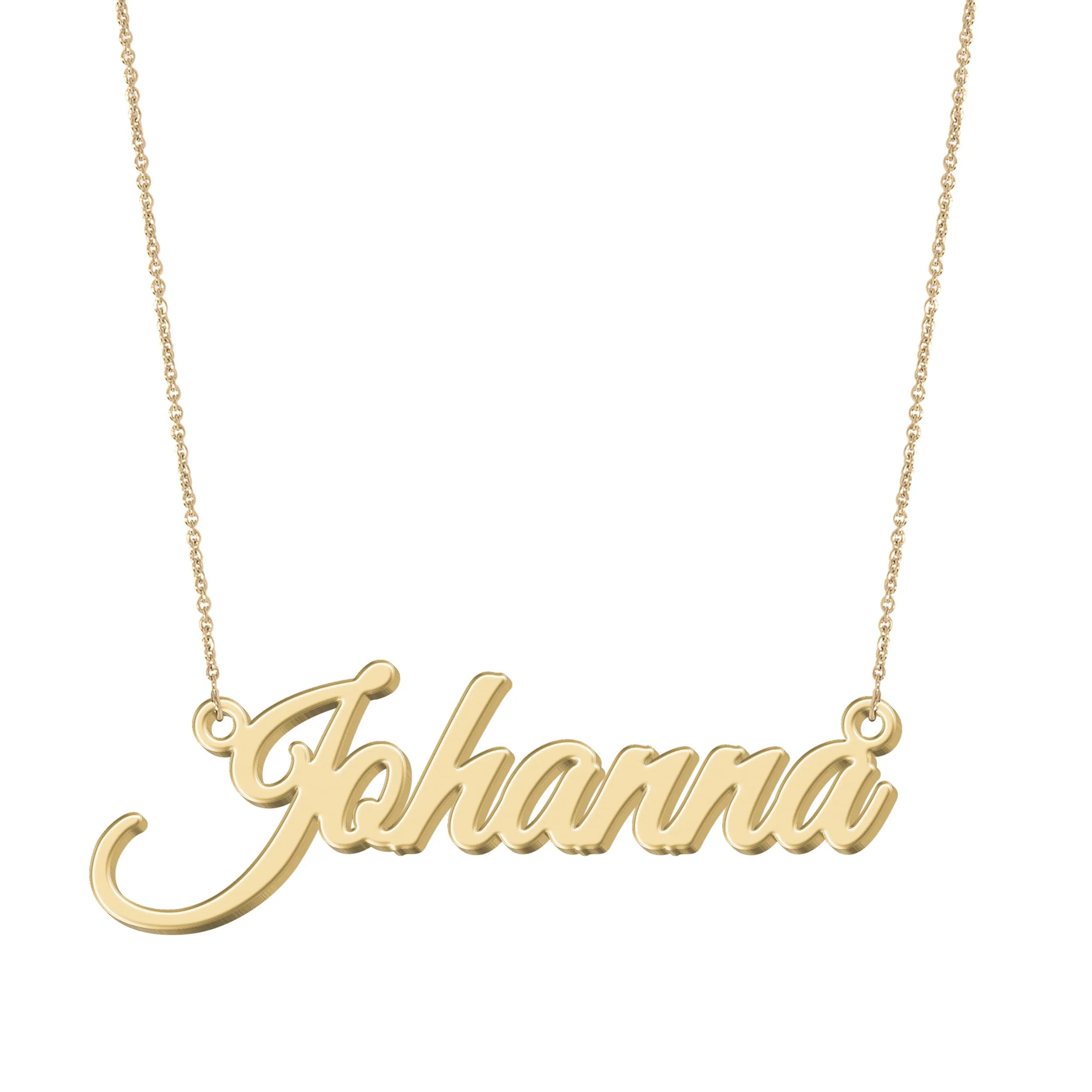 UMAGICBOX Collana con nome personalizzato squisito | 14 stili di polizia a scelta | ciondolo in acciaio inossidabile placcato oro 18 K e argento Sterling da personalizzare | idea regalo originale da - immagine 1
