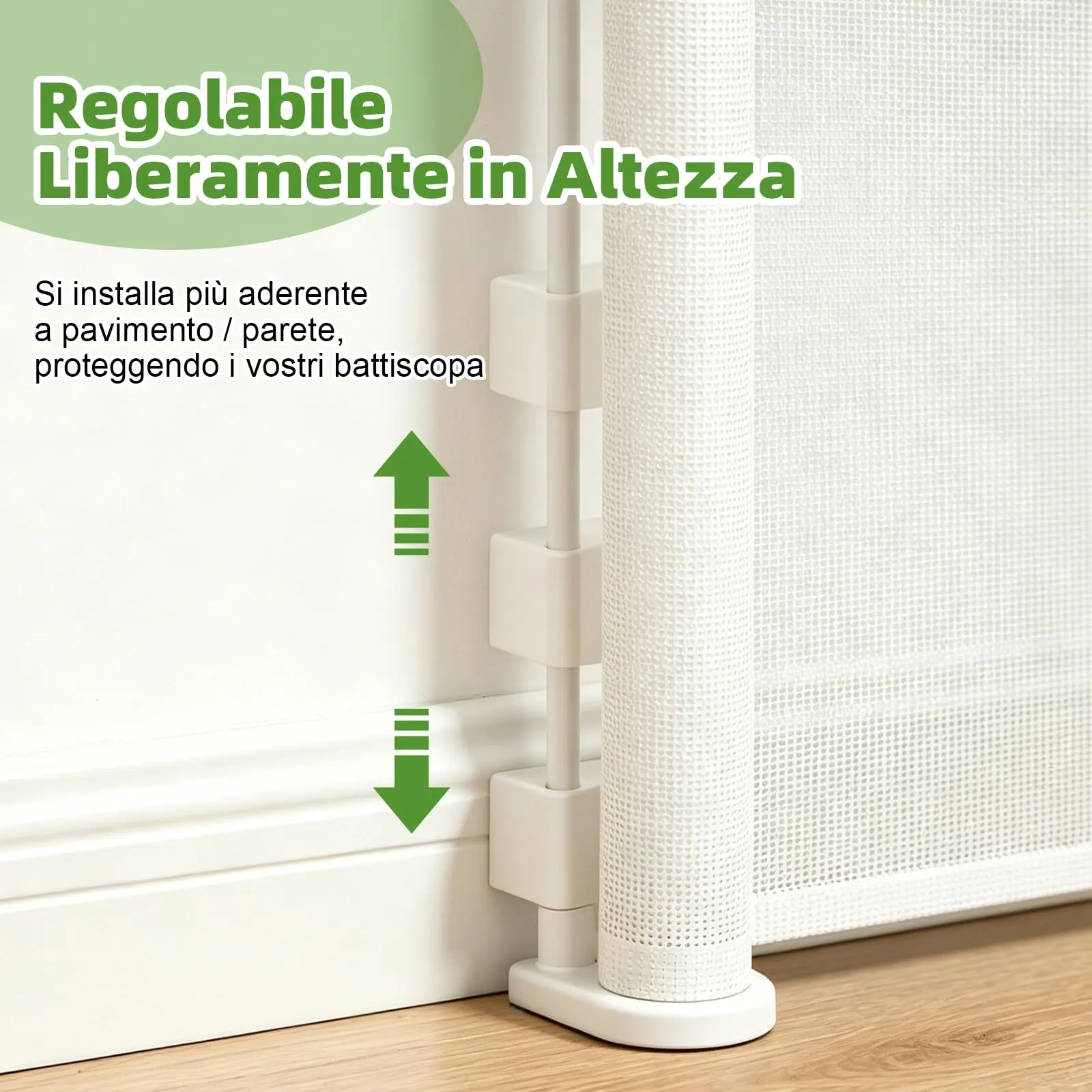 Dioxide Cancelletto di Sicurezza Retrattile per Bambini, 0-150 cm, Cancelletto di Sicurezza per Cani, Cancello Bambini Adatto per Scale, Cancello per Bambino Corridoi, Interni ed Esterni (Bianco) - immagine 7