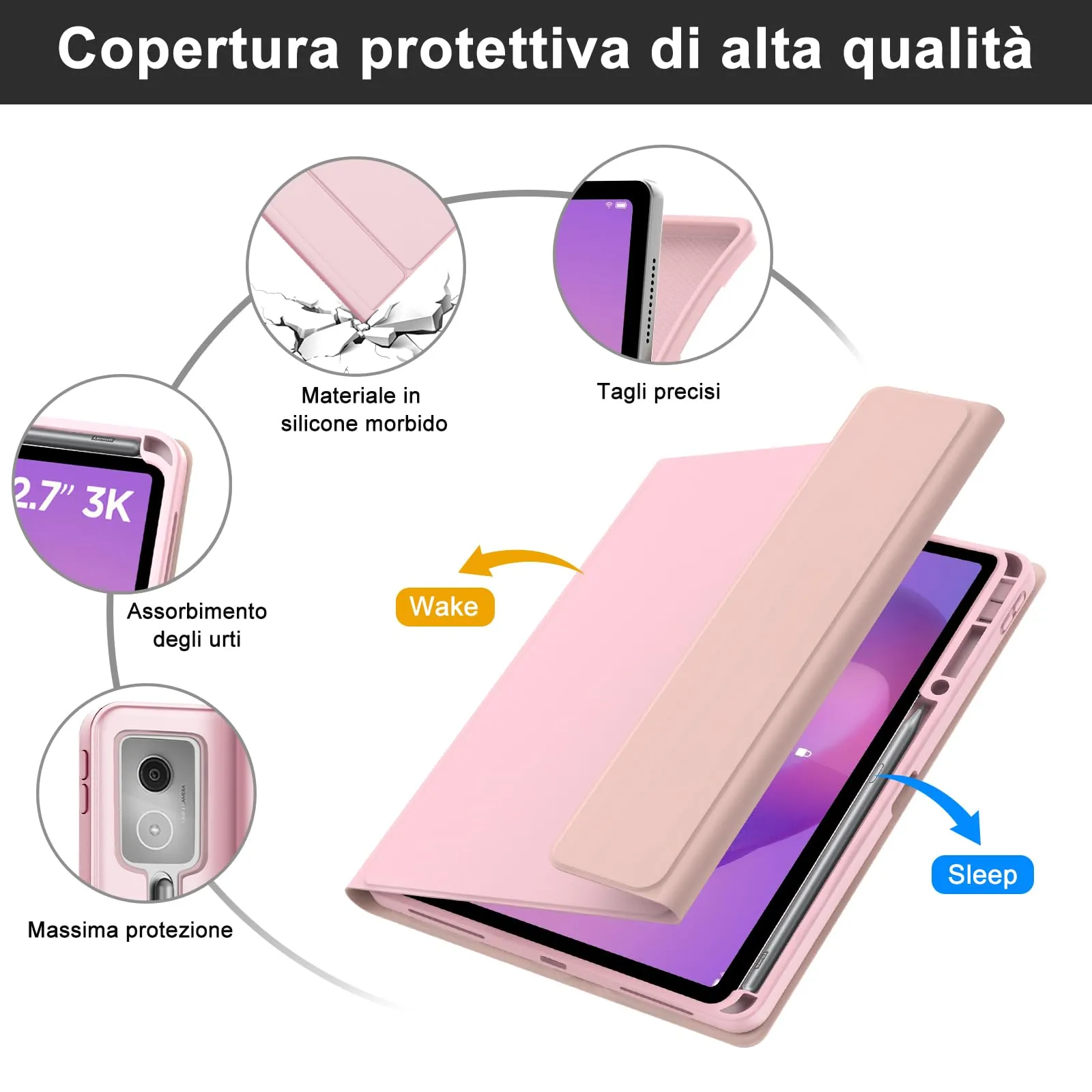 FOGARI Per Lenovo Idea Tab Pro 2025 12.7 Pollici Cover Tastiera - immagine 7