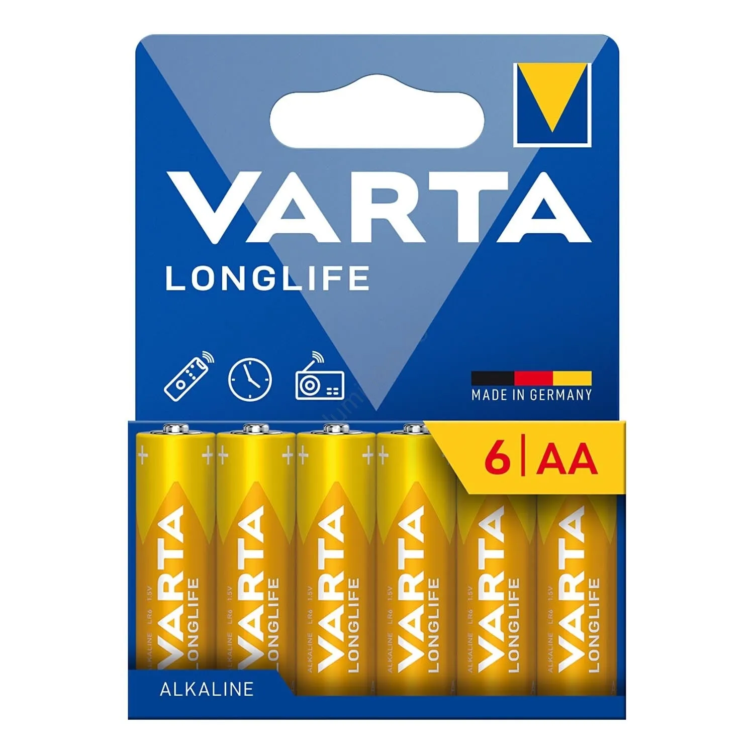Batteria Varta Longlife 13298, AA / LR6, Set da 6 pezzi - immagine 1