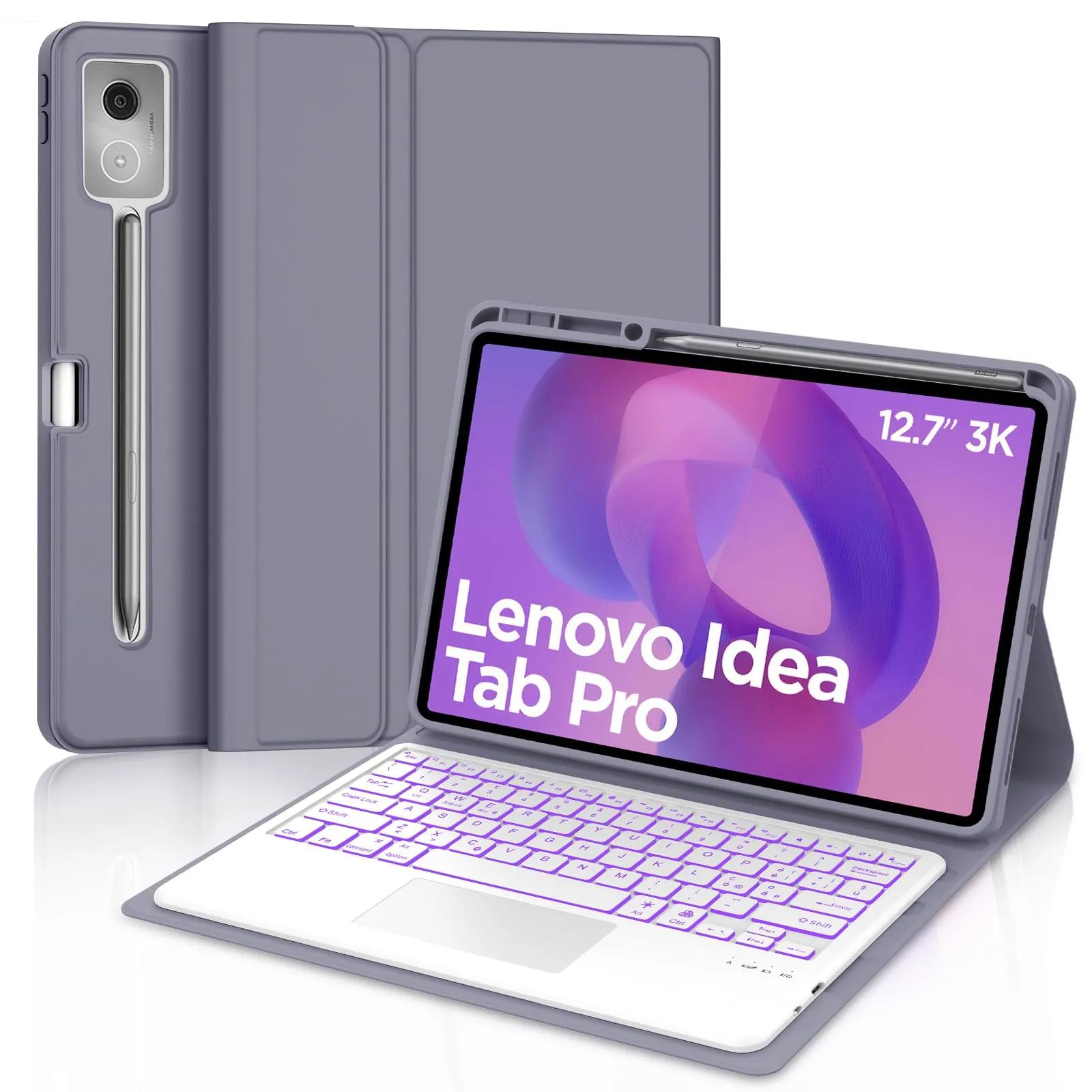 FOGARI Per Lenovo Idea Tab Pro 2025 12.7 Pollici Cover Tastiera - immagine 1
