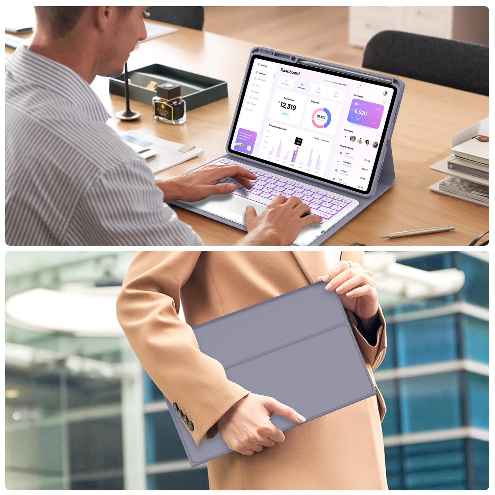 FOGARI Per Lenovo Idea Tab Pro 2025 12.7 Pollici Cover Tastiera - immagine 9