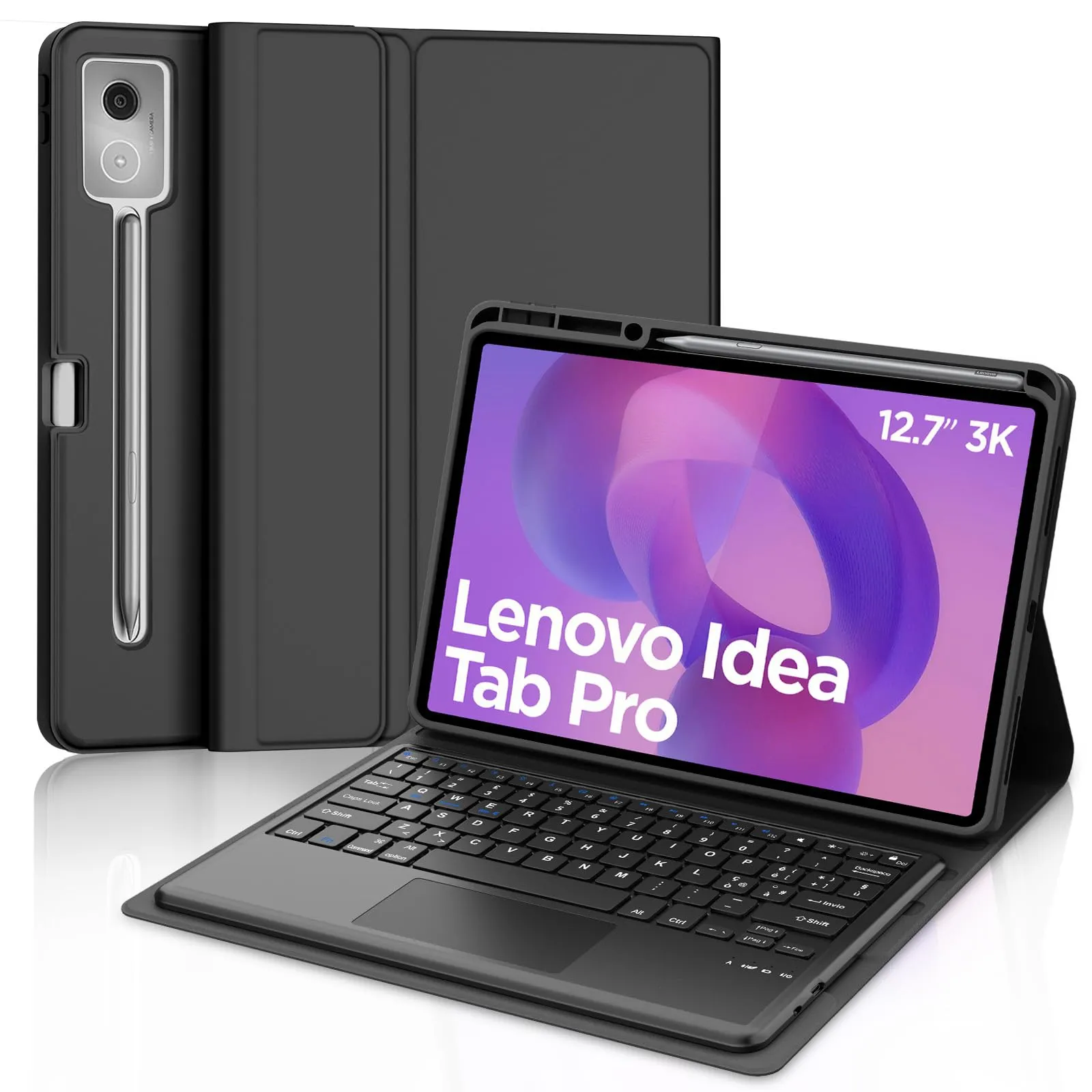 FOGARI Per Lenovo Idea Tab Pro 2025 12.7 Pollici Cover Tastiera - immagine 1