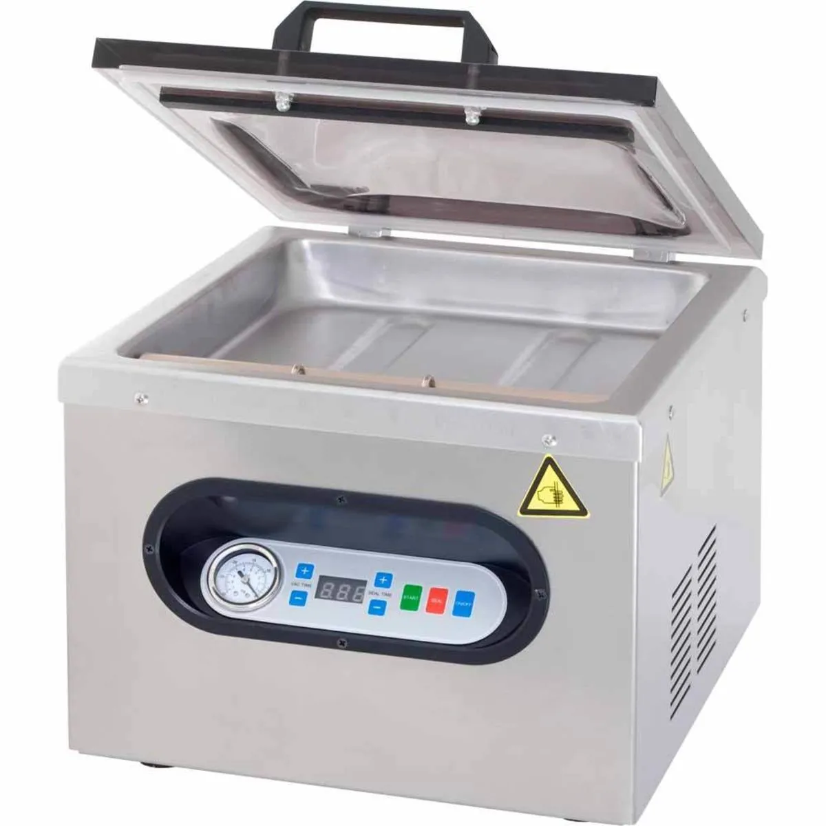 Stalgast Macchina per sottovuoto a camera con controllo digitale, 429 x 359 x 378 mm (LxPxA); 36x43x37 cm (LxPxH); argento - immagine 1
