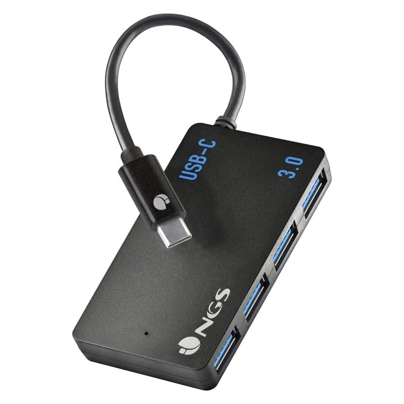 NGS WONDER IHUB4 USB 3.2 Gen 1 (3.1 Gen 1) Type-A 480 Mbit/s Nero - immagine 1