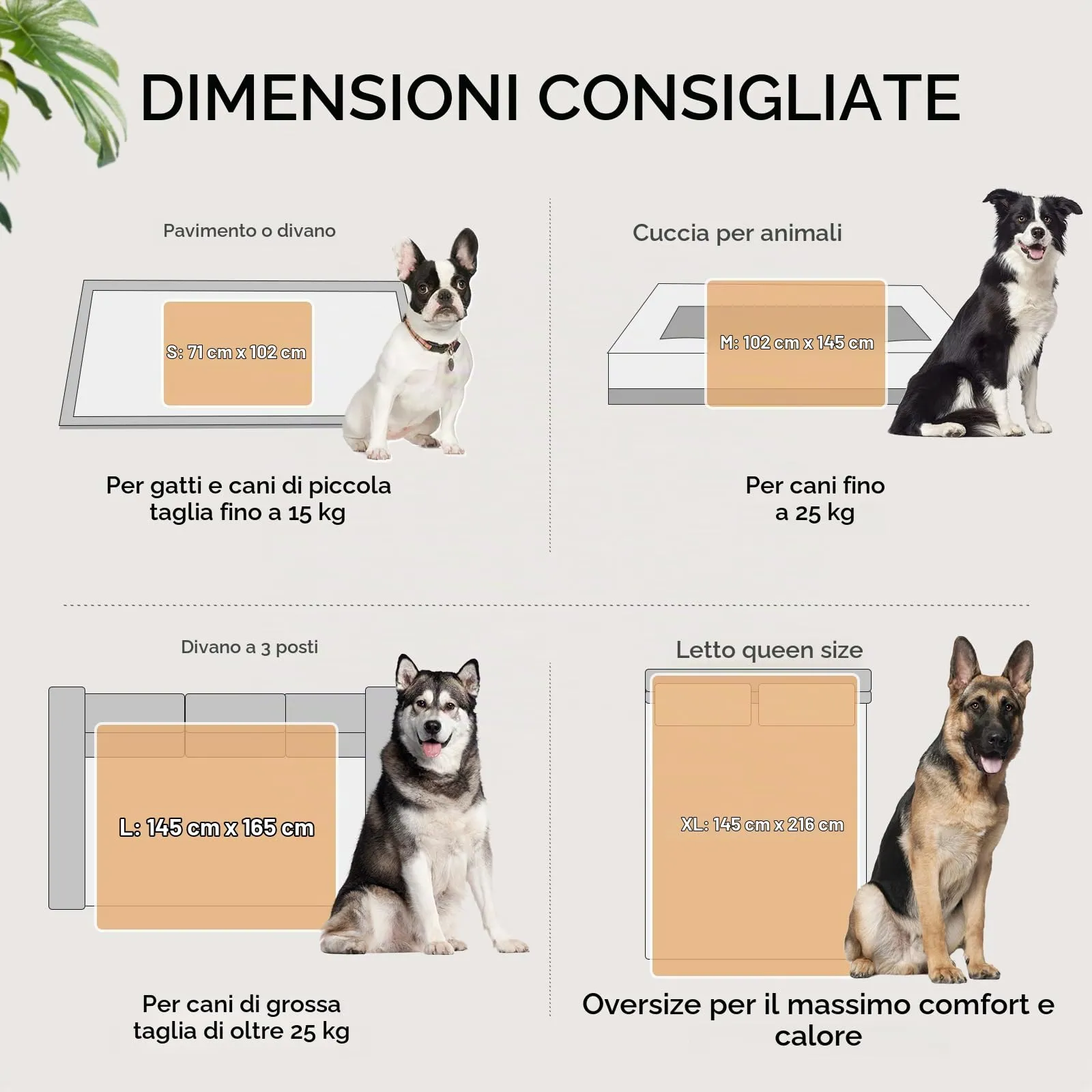 luciphia Coperta Impermeabile per Cani, Gatti e Animali Domestici, Pile e Sherpa, Design Triplo, Nero, XL (145 * 216cm) - immagine 4