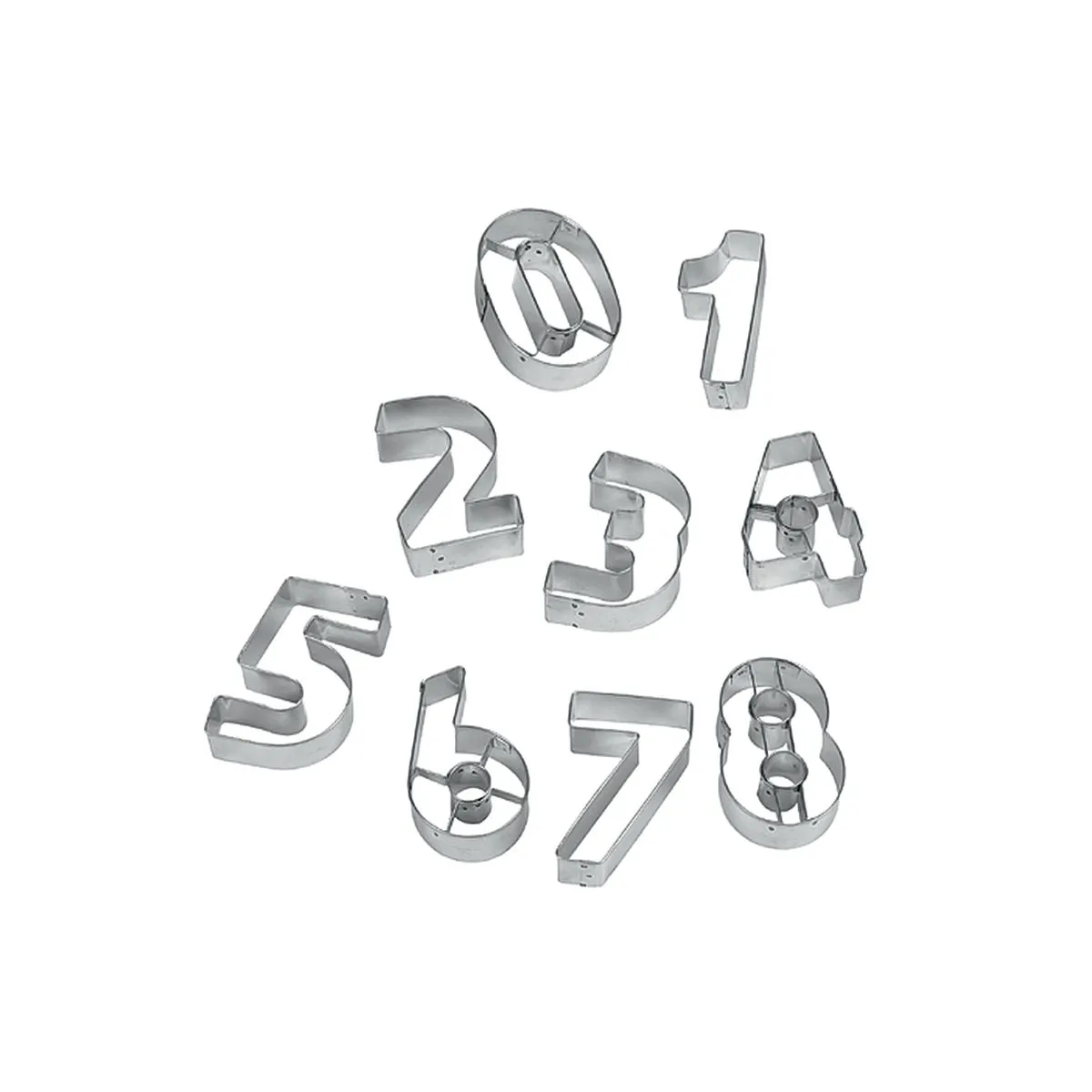 Schneider Set di formine per biscotti a forma di numeri; argento; 1 pz. / set - immagine 1