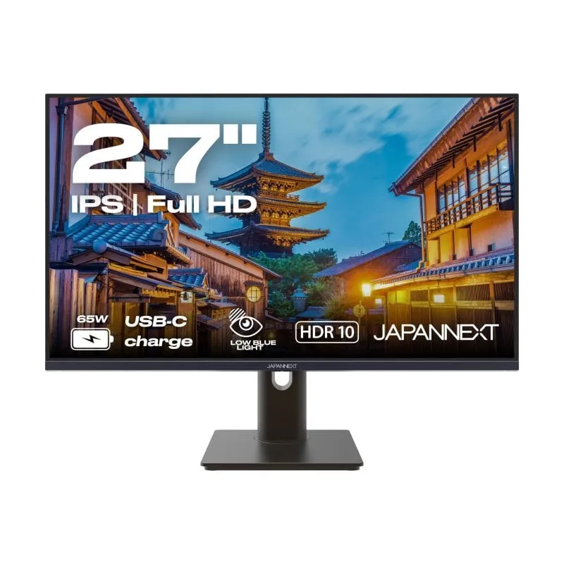 JAPANNEXT JN-IPS27FHDR-C65W-HSP 27" LED IPS FullHD 100Hz FreeSync USB-C - immagine 1