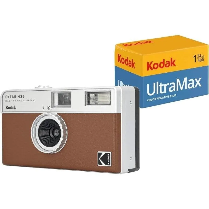 Fotocamera Kodak EKTAR H35 Marrone Half Frame con Pellicola 35mm - immagine 1