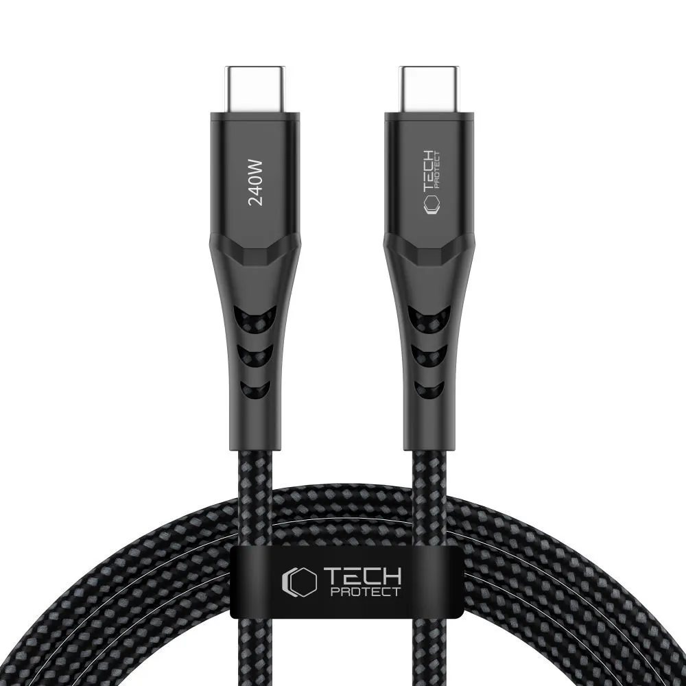 Cavo Dati e Ricarica USB-C - USB-C Tech-Protect UB11T Ultraboost, 240W, 2m, Nero - immagine 1