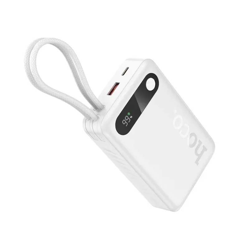 Batteria Esterna HOCO J171A, 20000mAh, 22.5W, QC + PD, 1 x Lightning - 1 x USB-A - 2 x USB-C, Bianca - immagine 1