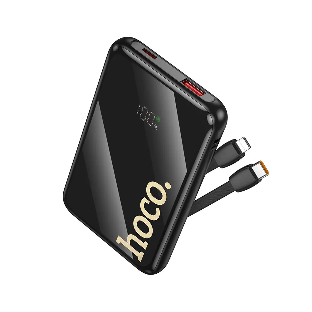 Batteria Esterna HOCO Q37, 10000mAh, 22.5W, QC + PD, 1 x Lightning - 1 x USB-A - 2 x USB-C, Nera - immagine 1
